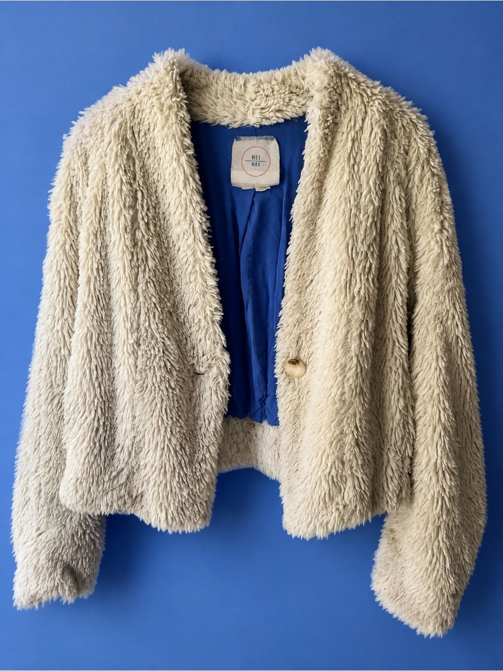 Anthropologie Faux Sherpa Jacket in Cream